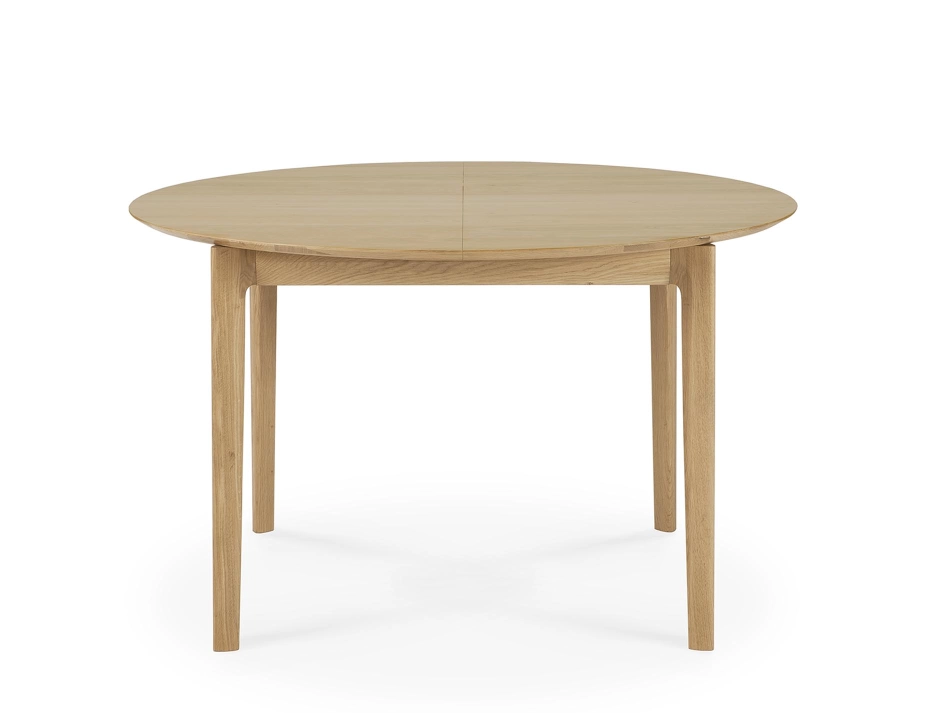 Ethnicraft Bok Extendable Round Dining Table Oak Natural