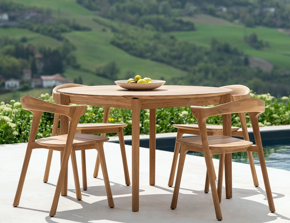 Ethnicraft Bok Outdoor Dining Chair Oak Natural