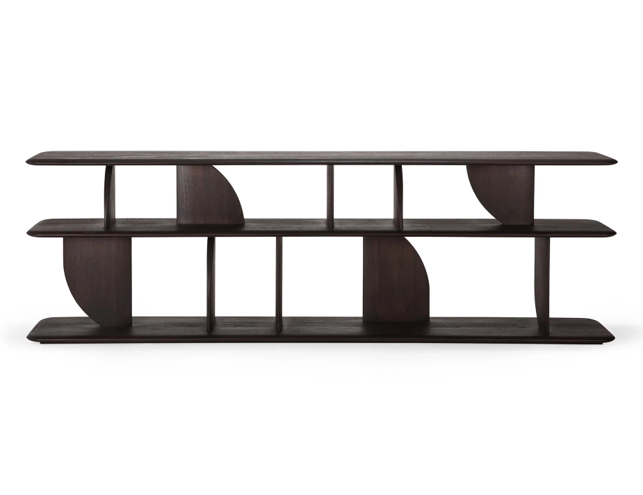 Ethnicraft Geometric Sofa Console Teak Dark Brown 210cm