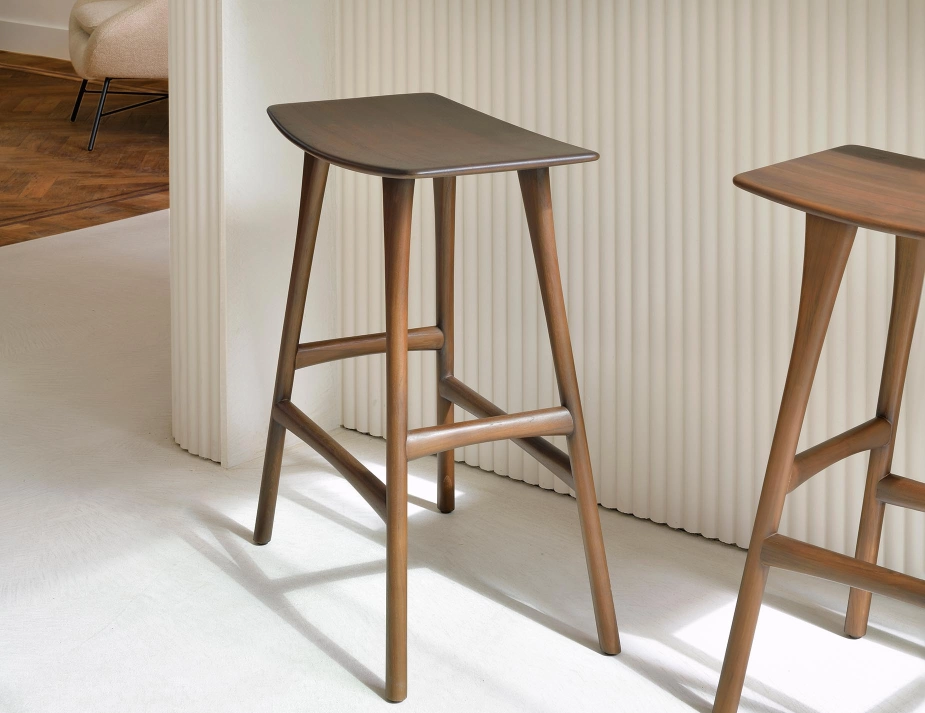 Ethnicraft Osso Counter Stool Teak Brown