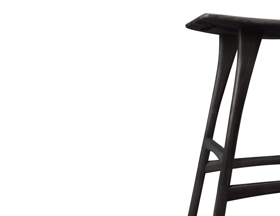 Ethnicraft Osso Counter Stool Oak Black