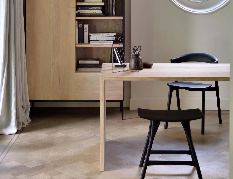 Ethnicraft Osso Low Stool Oak Black