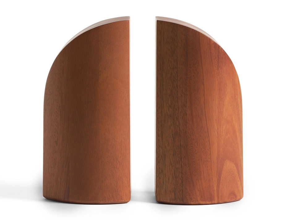 Ethnicraft Pi Bookends Mahogany Natural