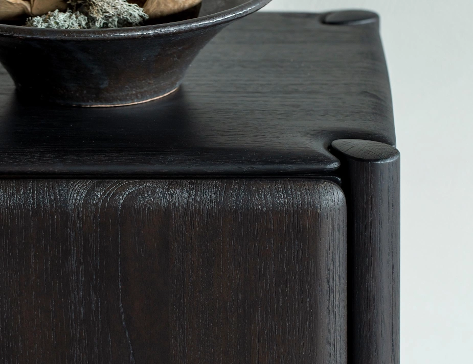 Ethnicraft Pi Sideboard Teak Dark Brown 2 Doors