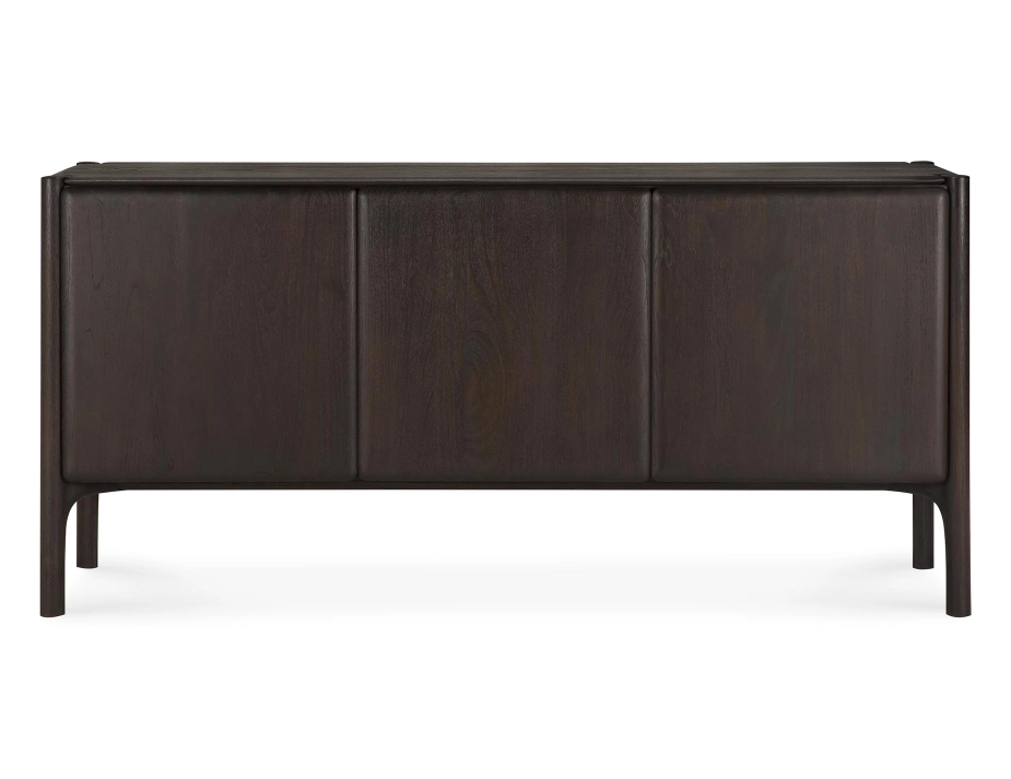 Ethnicraft Pi Sideboard Teak Dark Brown 3 Doors