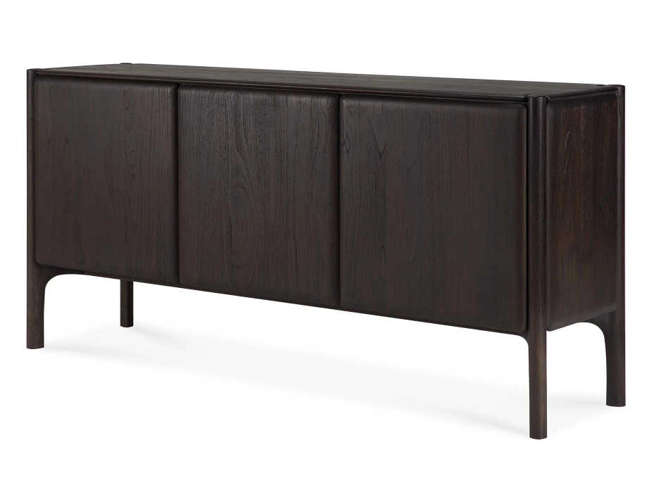 Ethnicraft Pi Sideboard Teak Dark Brown 3 Doors
