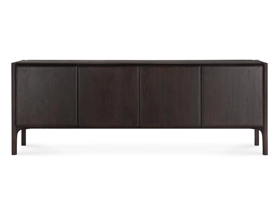 Ethnicraft Pi Sideboard Teak Dark Brown 4 Doors