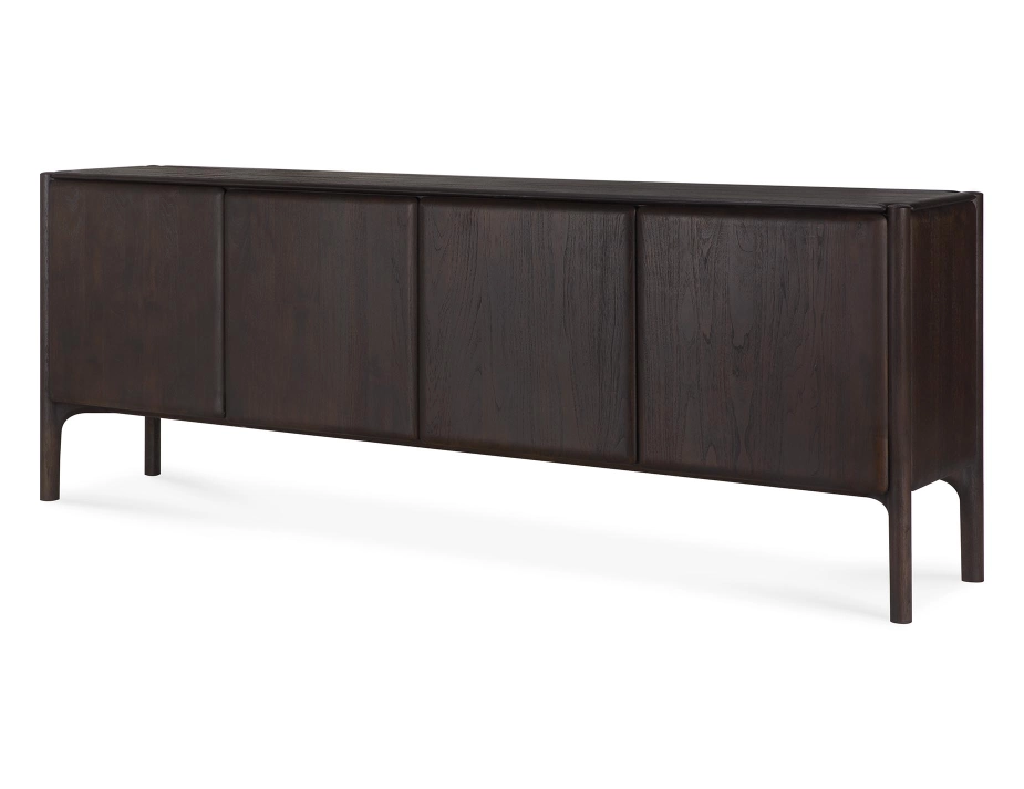 Ethnicraft Pi Sideboard Teak Dark Brown 4 Doors