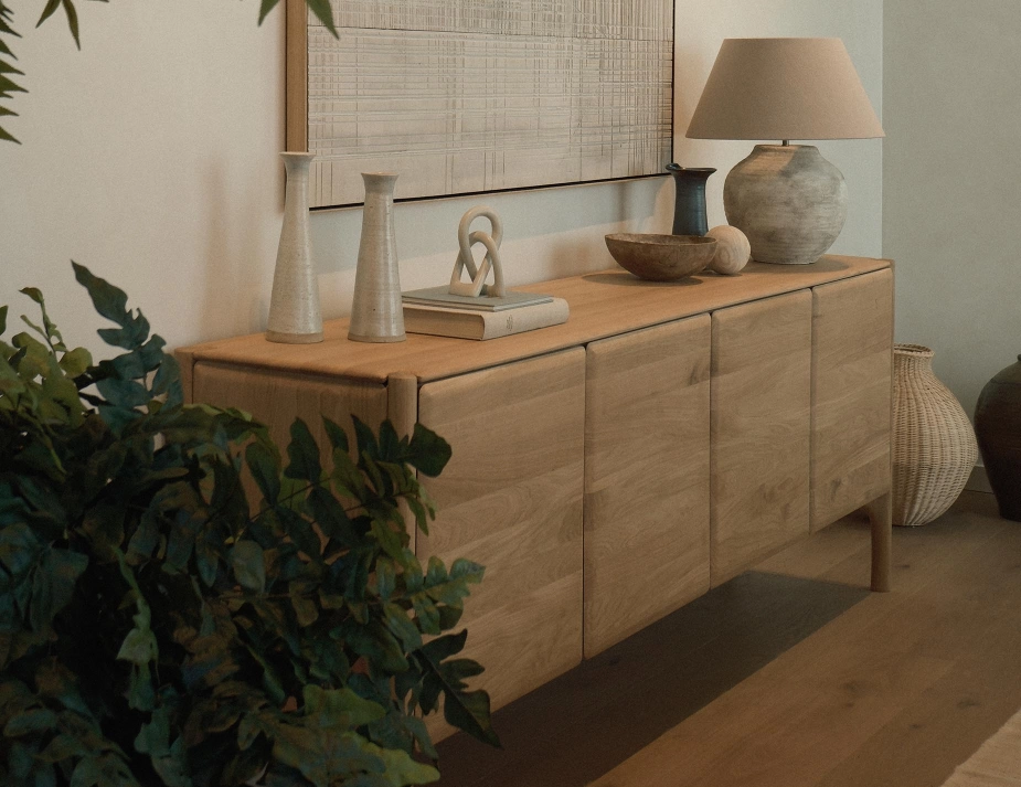 Ethnicraft Pi Sideboard Oak Natural 4 Door