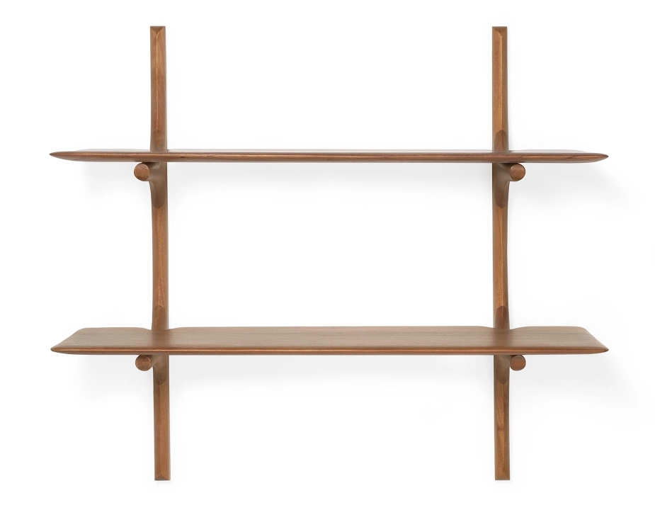 Ethnicraft Pi Wall Shelf Mahogany Natural 2 Shelf
