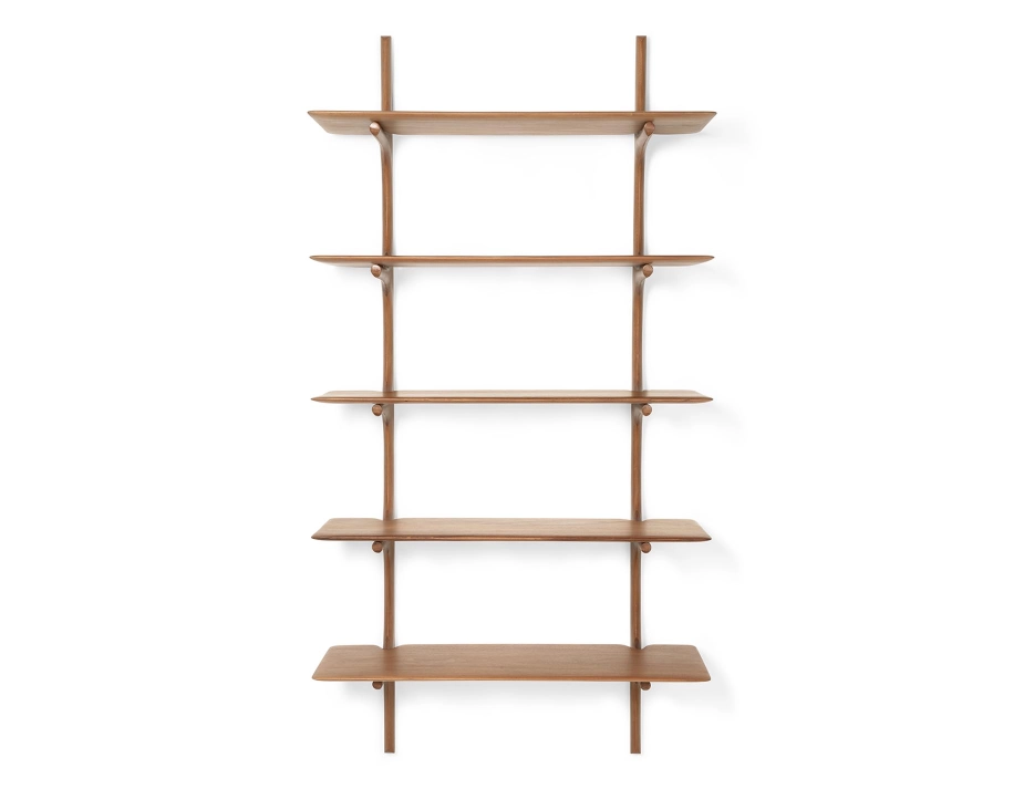 Ethnicraft Pi Wall Shelf Mahogany Natural 5 Shelf
