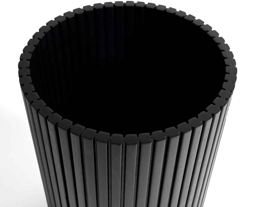 Ethnicraft Roller Max Paper Basket Mahogany Black