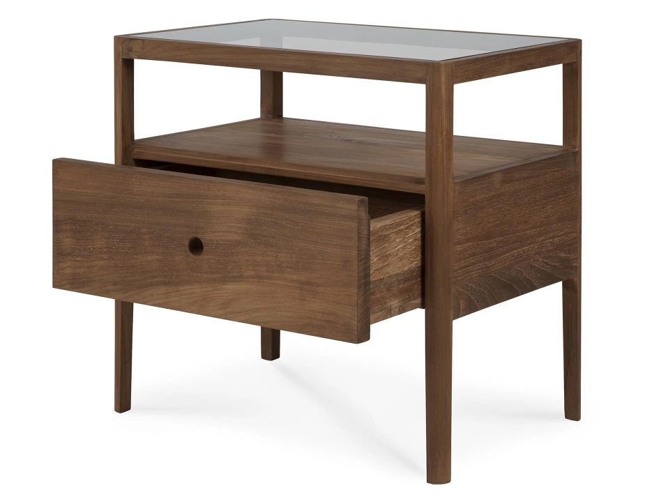 Ethnicraft Spindle Bedside Table Teak Natural