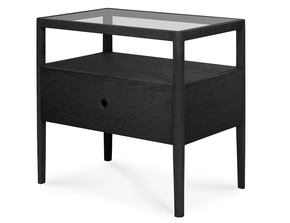 Ethnicraft Spindle Bedside Table Black