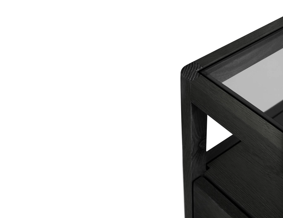 Ethnicraft Spindle Bedside Table Black