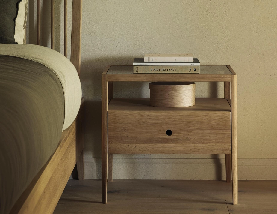 Ethnicraft Spindle Bedside Table Oak Natural