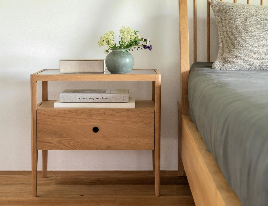 Ethnicraft Spindle Bedside Table Oak Natural
