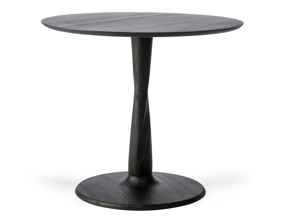 Ethnicraft Torsion Dining Table Oak Black 90cm