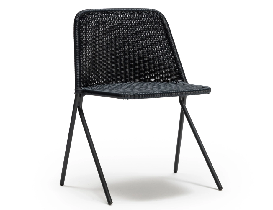 Kaki Dining Chair Charcoal Front