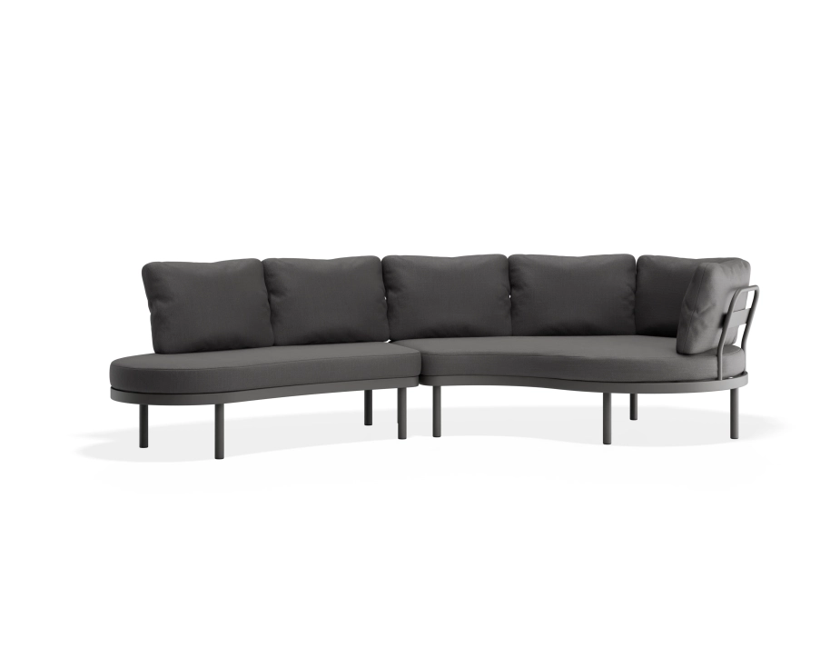 Aluna Outdoorsofa Configa Charcoal Darkgrey