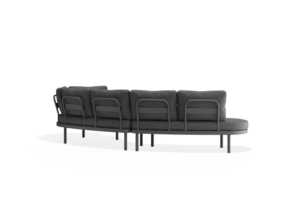 Aluna Outdoorsofa Configa Charcoal Darkgrey