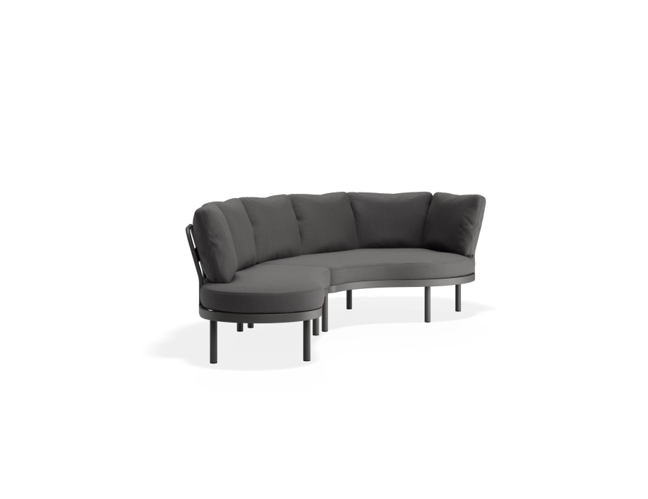 Aluna Outdoorsofa Configa Charcoal Darkgrey
