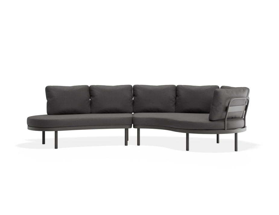 Aluna Outdoorsofa Configa Charcoal Darkgrey
