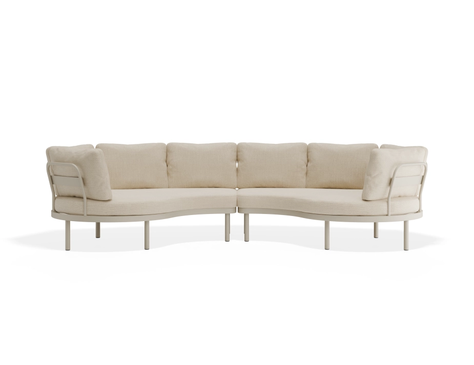 Aluna Outdoorsofa Configc Latte Husk