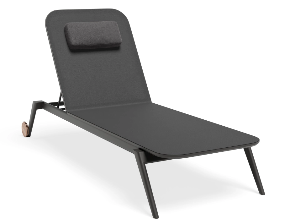Amalfi Sunlounge Headrest Charcoal Charcoal Magnetic