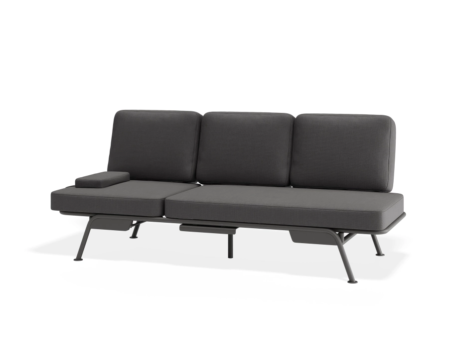 Arla 3seater Charcoal Darkgrey