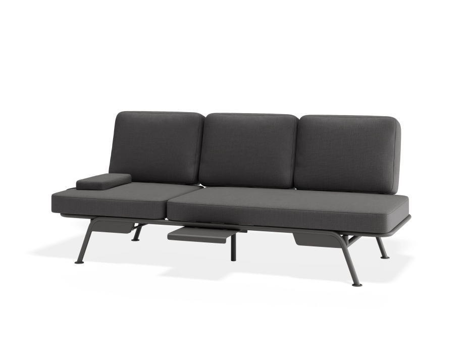 Arla 3seater Charcoal Darkgrey