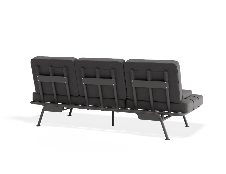 Arla 3seater Charcoal Darkgrey