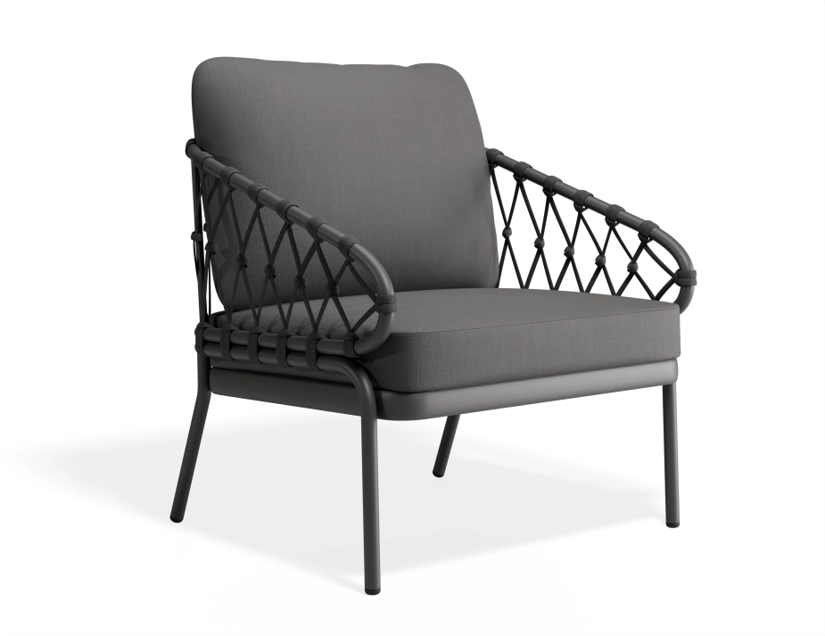 Kara Loungechair Charcoal
