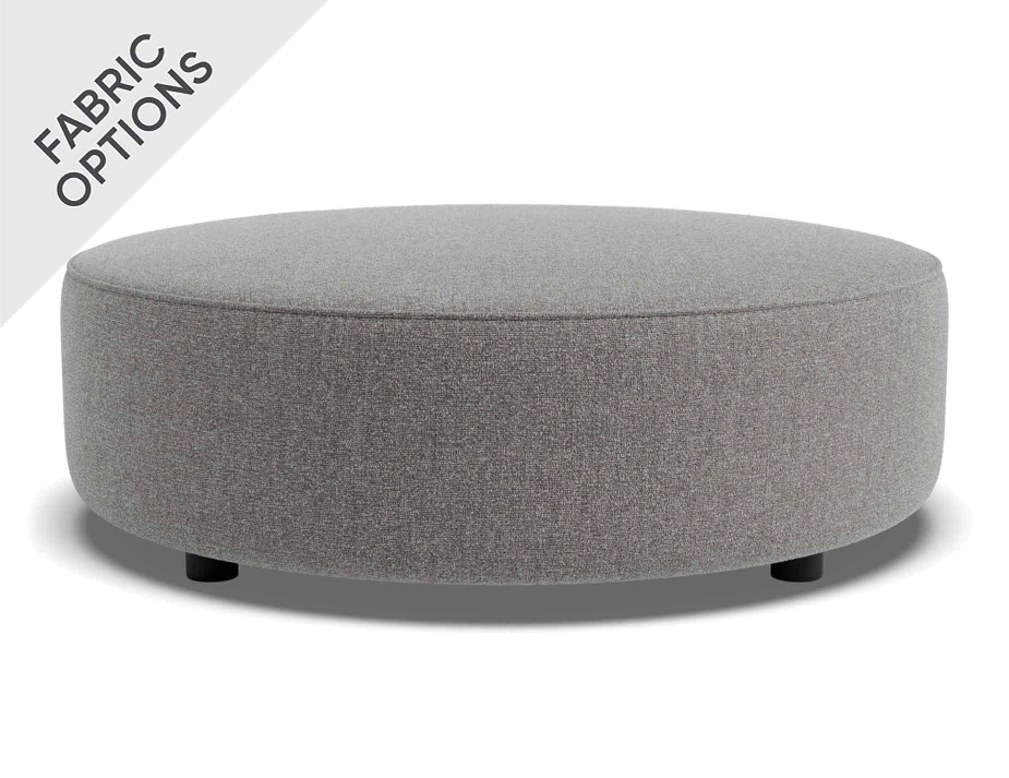 Lune Round Low Ottoman 90cm Fossil Product