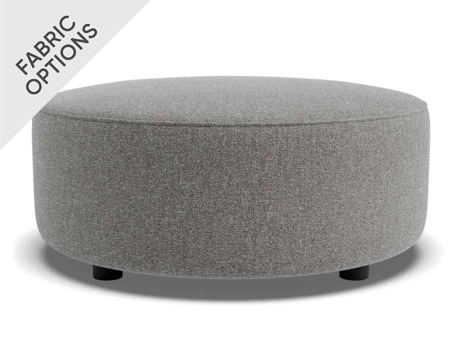 Lune Round Low Ottoman 70cm Fossil Product