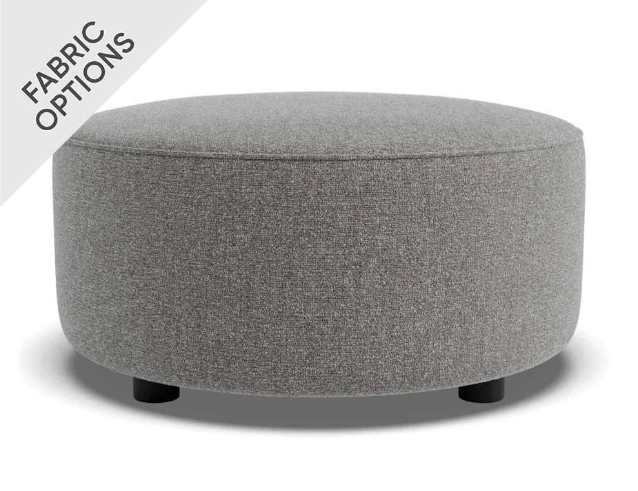 Lune Round Low Ottoman 60cm Product Fossil