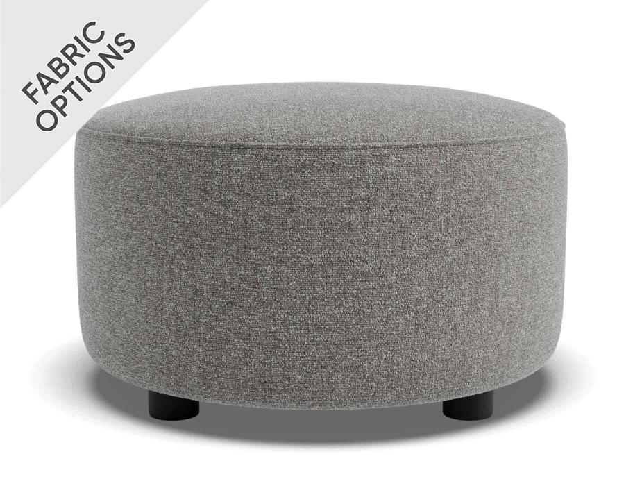 Lune Round Low Ottoman 50cm Fossil Product