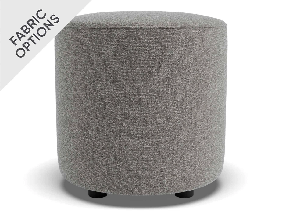 Lune Round Drum Ottoman 45cm Fossil Product