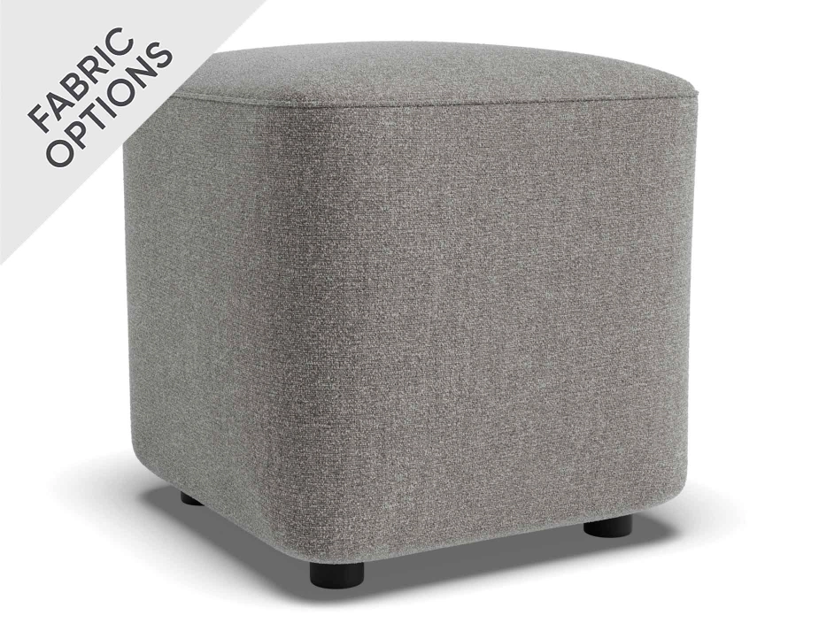 Lune Square Drum Ottoman 45cm Fossil Product