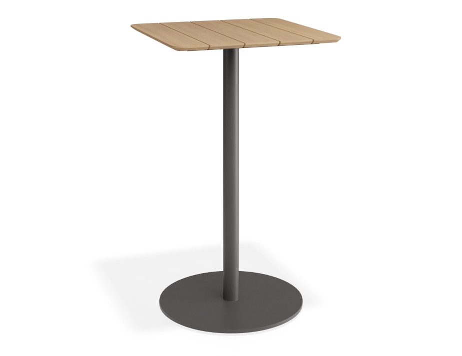 Roku Teakbartable 65x65 Charcoal