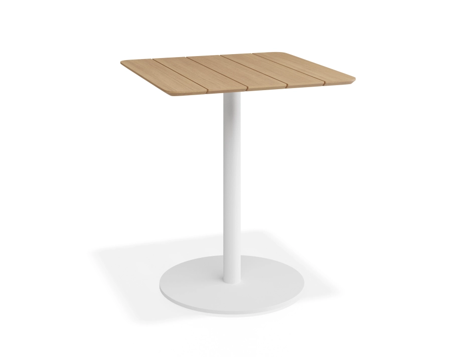 Roku Teakcafetable 65x65 White