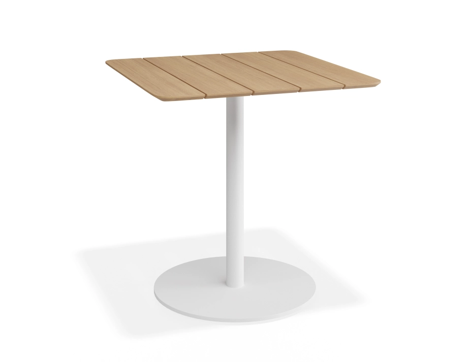 Roku Teakcafetable 75x75 White