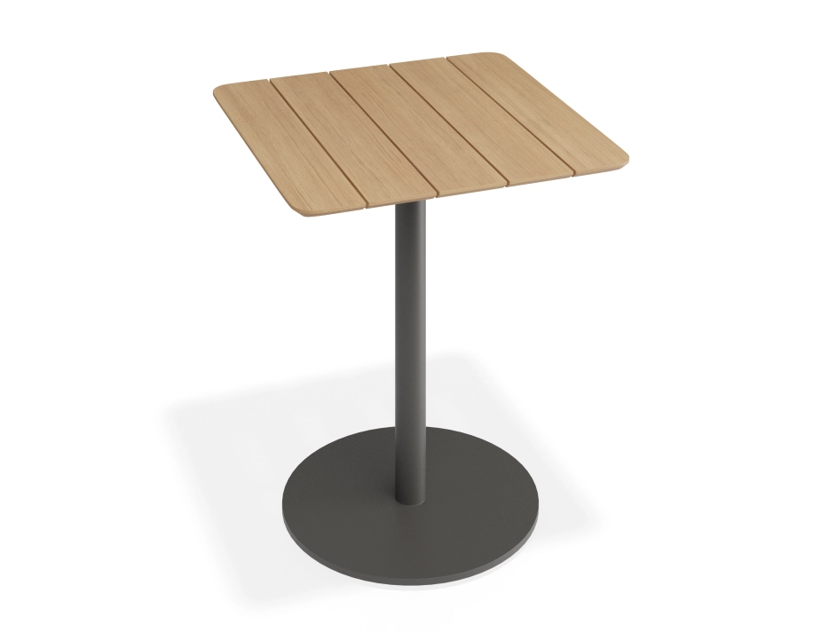 Roku Teakcafetable 65x65 Charcoal