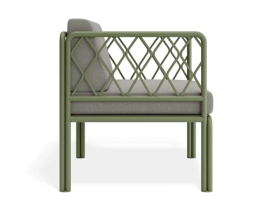 P 3v2 Seville Loungechair Greenframe Lightgreycushion