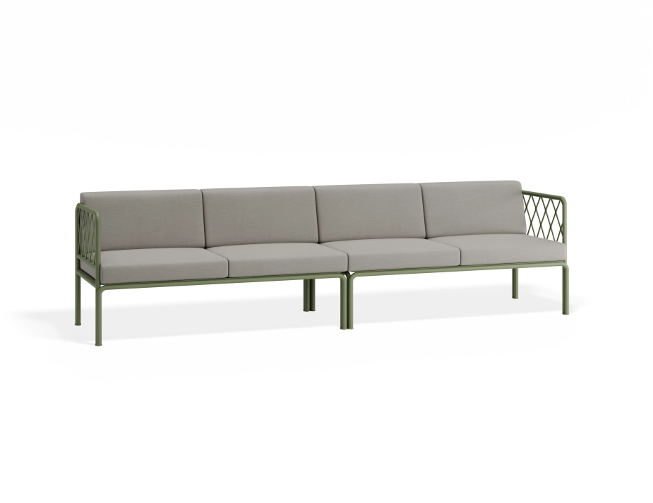 Sevillev2 4seater Greenframe Lightgreycushion