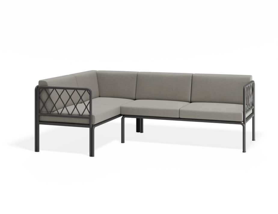Sevillev2 Configa Charcoalframe Lightgreycushion