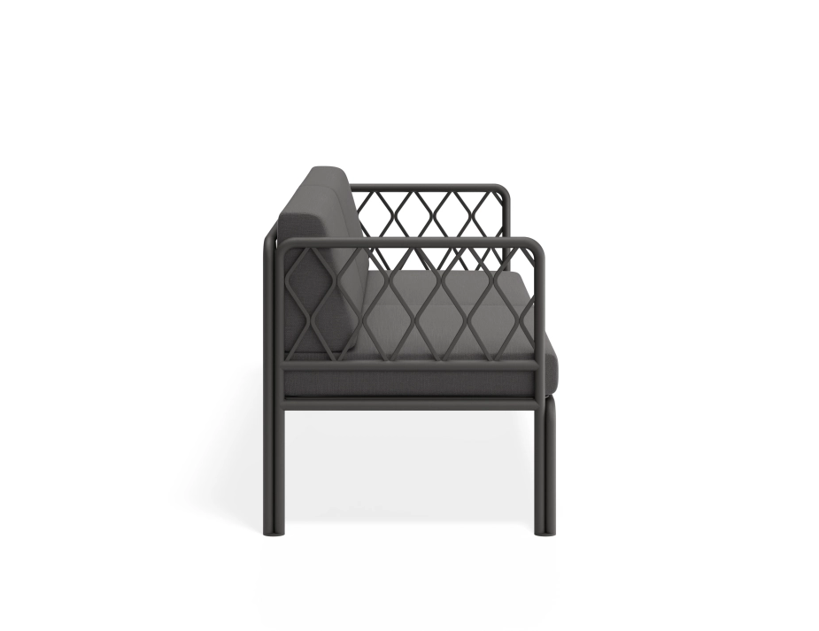 Sevillev2 2seater Charcoalframe Darkgreycushion