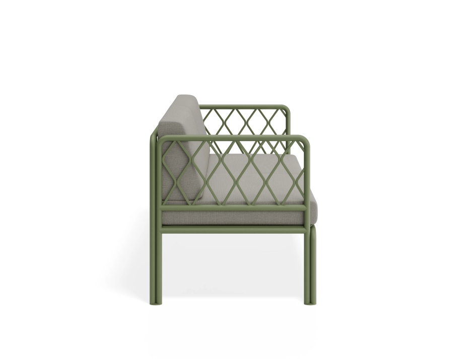 Sevillev2 2seater Greenframe Lightgreycushion