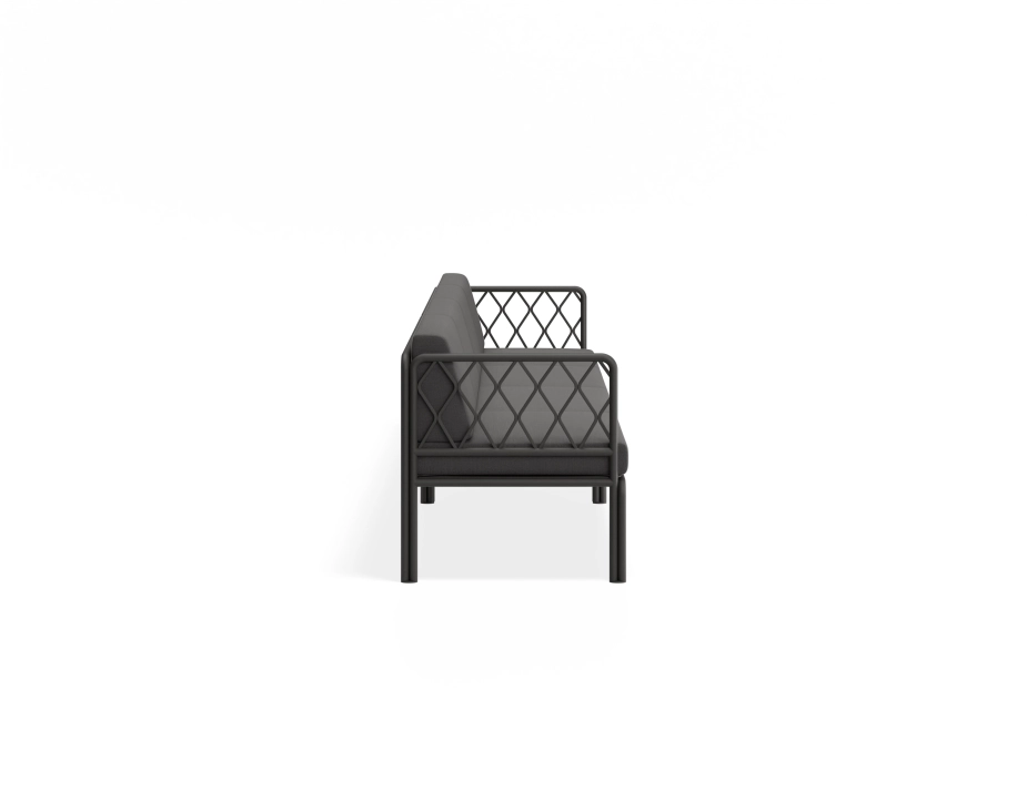 Sevillev2 4seater Charcoalframe Darkgreycushion