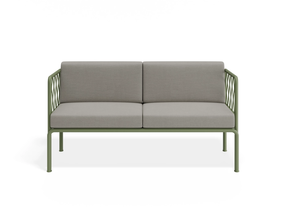 Sevillev2 2seater Greenframe Lightgreycushion